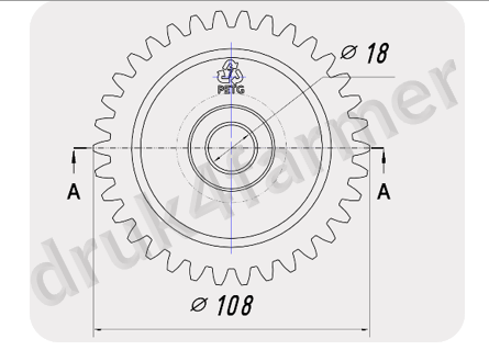 D4F-P12 Zamiennik Dużej Zębatki Osi Zgarniającej - obrazek 11
